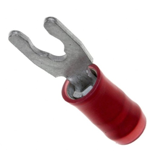 CONN SPADE TERM 16-22AWG #6 RED