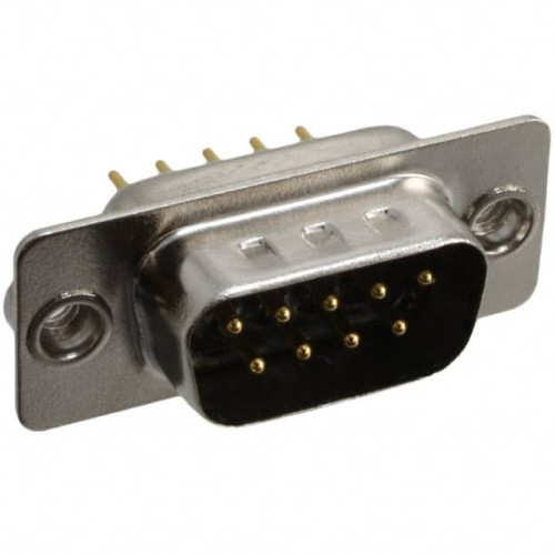 CONN D-SUB PLUG 9P PNL MNT SLDR