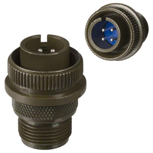 CONN PLUG MALE 4P SILV SLDR CUP