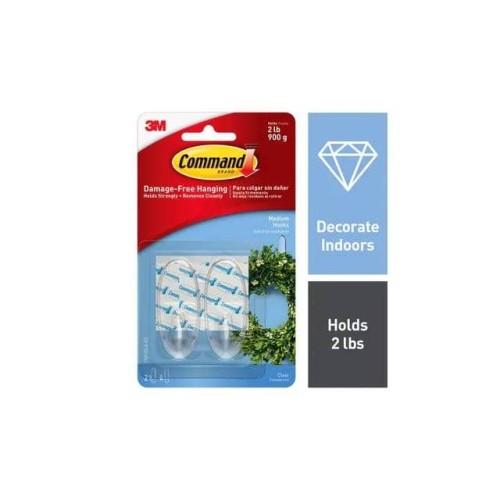 COMMAND MEDIUM CLEAR HOOKS W