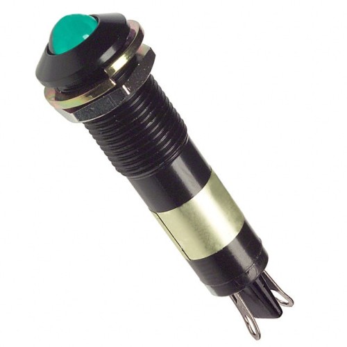 LED PNL MT 9MM 6V BLACK GREEN