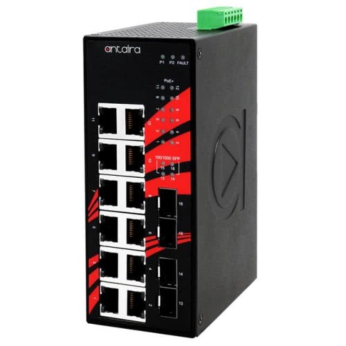 16-PORT INDUSTRIAL GIGABIT POE+