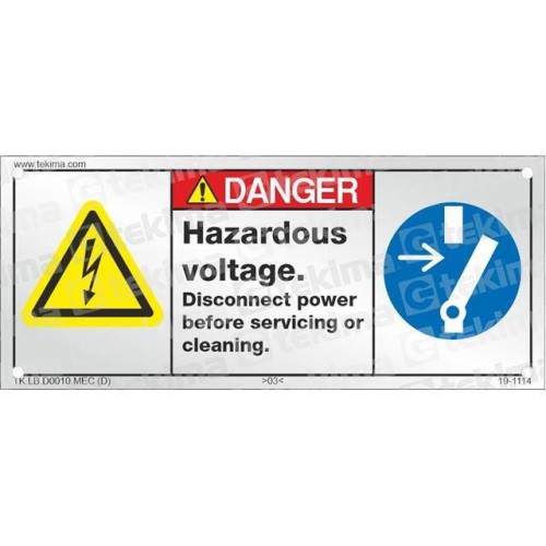 DANGER LABEL, 6 PCS/PACK