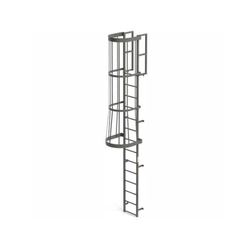 EGA STEEL FIXED CAGE LADDER, 14