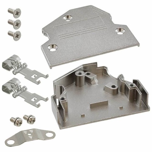 CONN BACKSHELL 50POS 60DEG SHLD