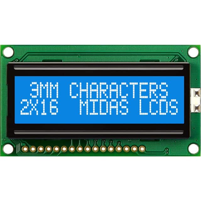 2X16 CHARACTER CHIP-ON-BOARD LCD