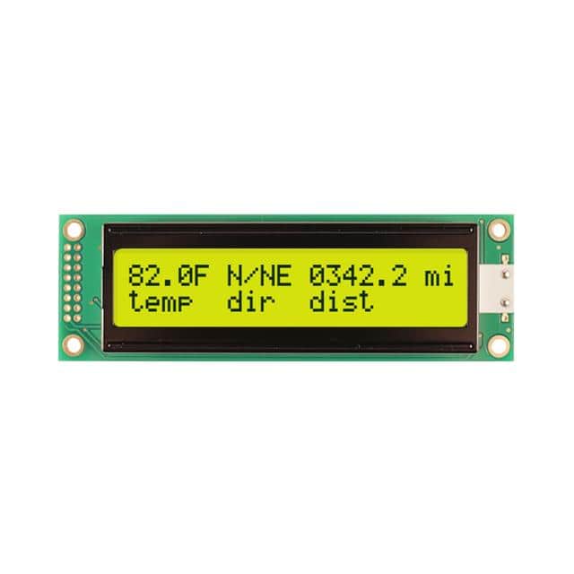 LCD MOD 40DIG 20X2 TRANS YLW/GRN