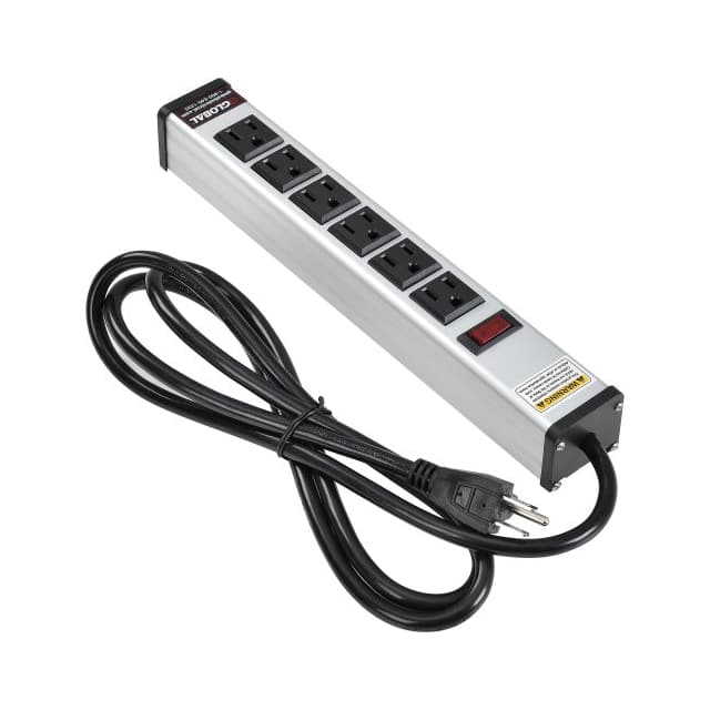 12" 6 OUTLET ALUMINUM POWER STRI
