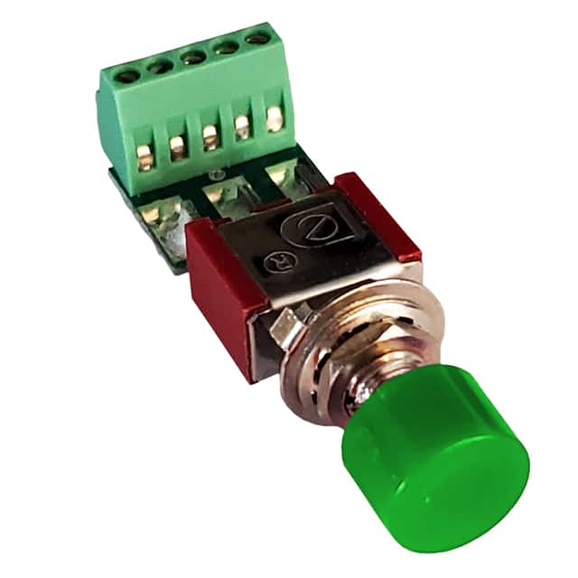 6 MM DEBOUNCE PB SW SCRW GREEN