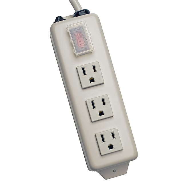 POWER STRIP 3OUT 6'CORD METAL