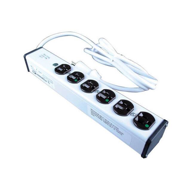 6FT. 6-OUTLET 15-AMP MEDICAL GRA