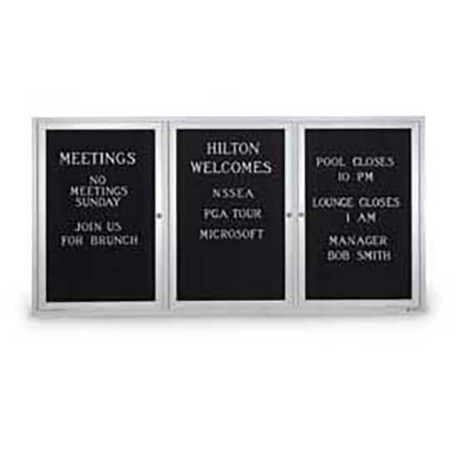 THREE-DOOR OUTDOOR LETTER BOARD,