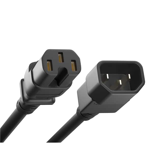 CORD C14 - C15 14AWG BLACK 3.5FT
